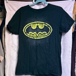 Black T-Shirt with Yellow Batman Logo